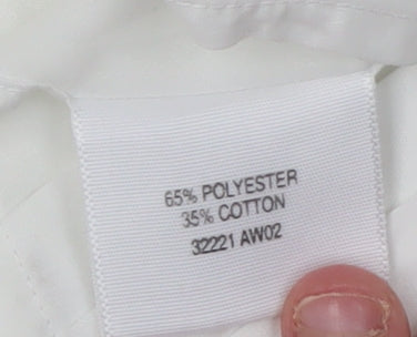 1860 Mens White Formal Dress Shirt, Size 15, Long Sleeve