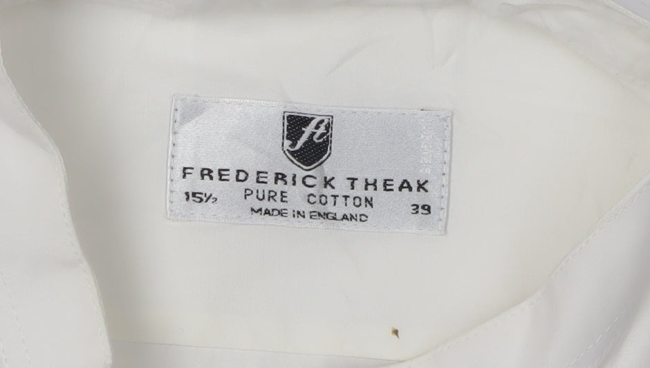 Frederick Theak Men's White Dress Shirt, Size 15.5