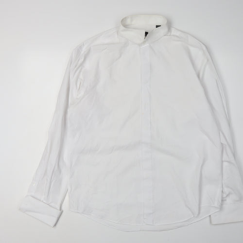 Slaters Men’s White Dress Shirt 16.5 Long Sleeve