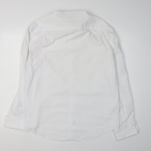Slaters Men’s White Dress Shirt 16.5 Long Sleeve