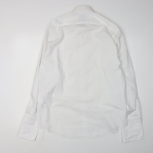 Frederick Theak Men's White Dress Shirt, S, Classic Fit