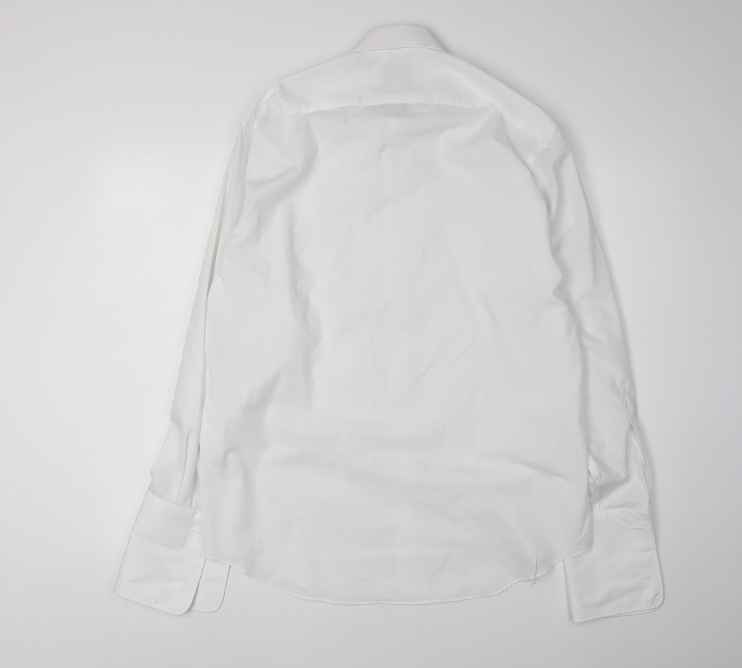 Frederick Theak Men's White Dress Shirt, S, Classic Fit