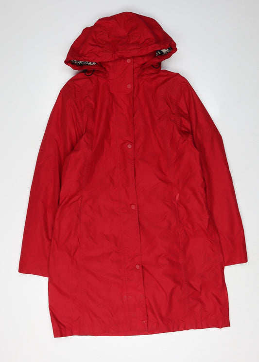 Jack Murphy Women's Red Rain Coat, Size 12, Hooded