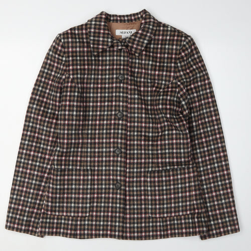 Alfani Women's Multicoloured Plaid Suit Jacket Size 10
