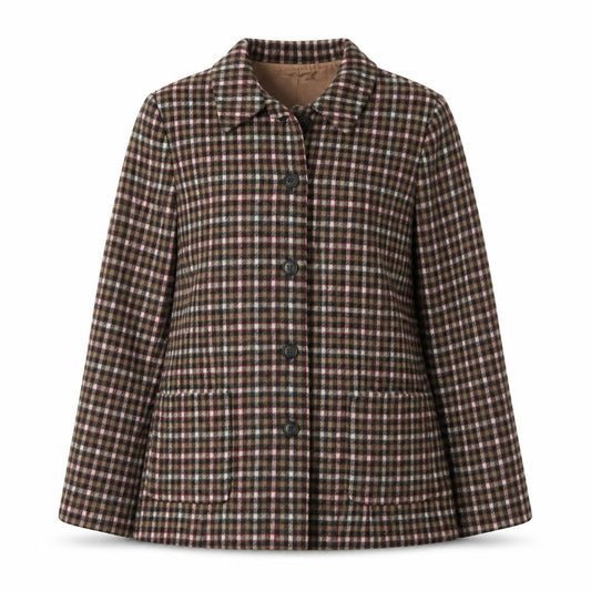 Front view of Alfani Women's Multicoloured Plaid Suit Jacket, size 10