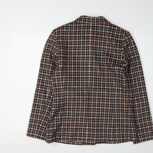 Alfani Women's Multicoloured Plaid Suit Jacket Size 10