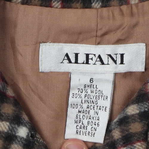 Alfani Women's Multicoloured Plaid Suit Jacket Size 10