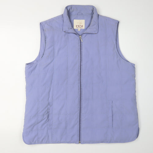 EWM Women's Purple Waistcoat, Size L, Full Zip Casual