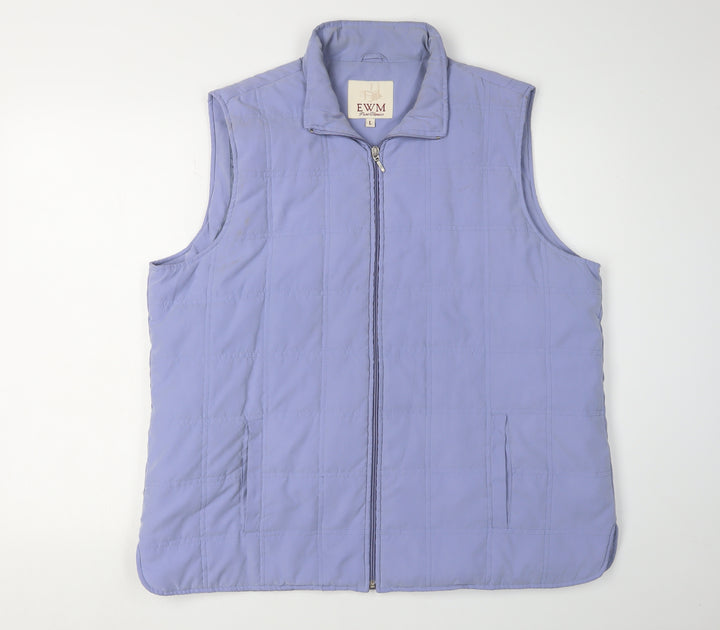 EWM Women's Purple Waistcoat, Size L, Full Zip Casual