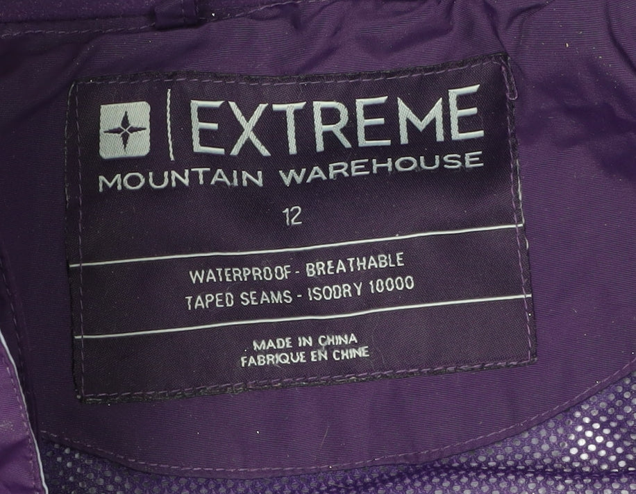 Mountain Warehouse Women's Purple Parka Jacket Size 12