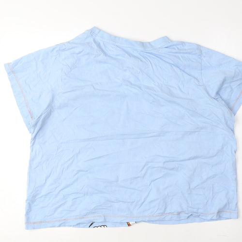 Disney Blue Cartoon Crew Neck T-Shirt Size 8