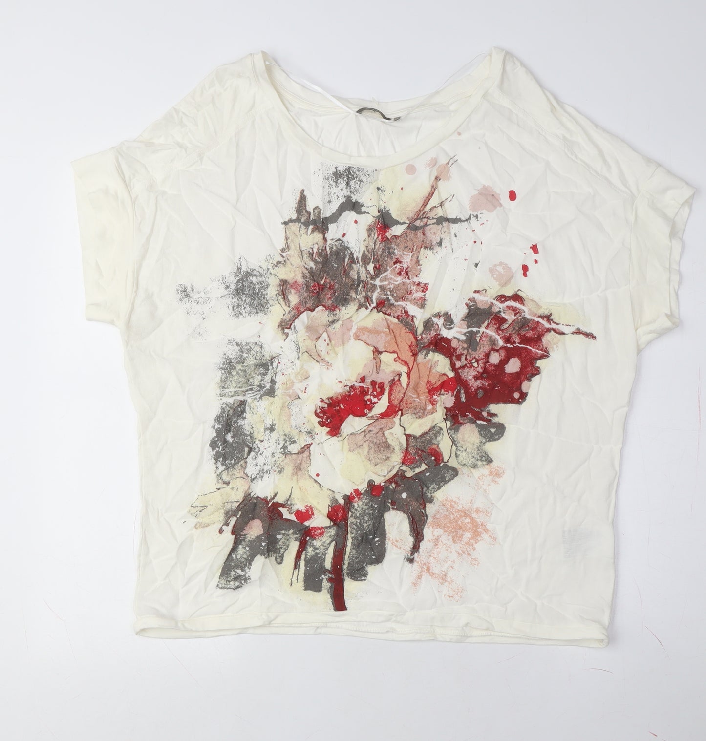 Sandwich Women's Ivory Floral T-Shirt XL Casual