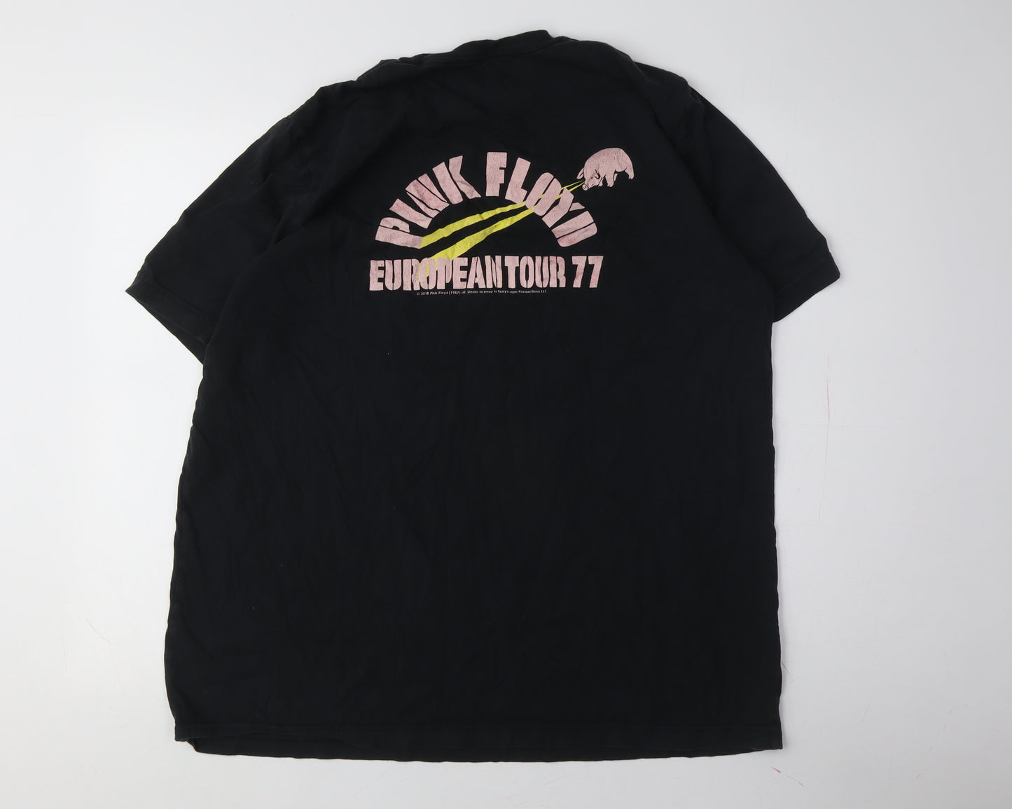 Worn Free Men's Black 2XL Pink Floyd Graphic T-Shirt
