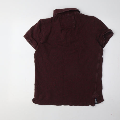 Superdry Men’s Red Polo Shirt, Size 12, Short Sleeve