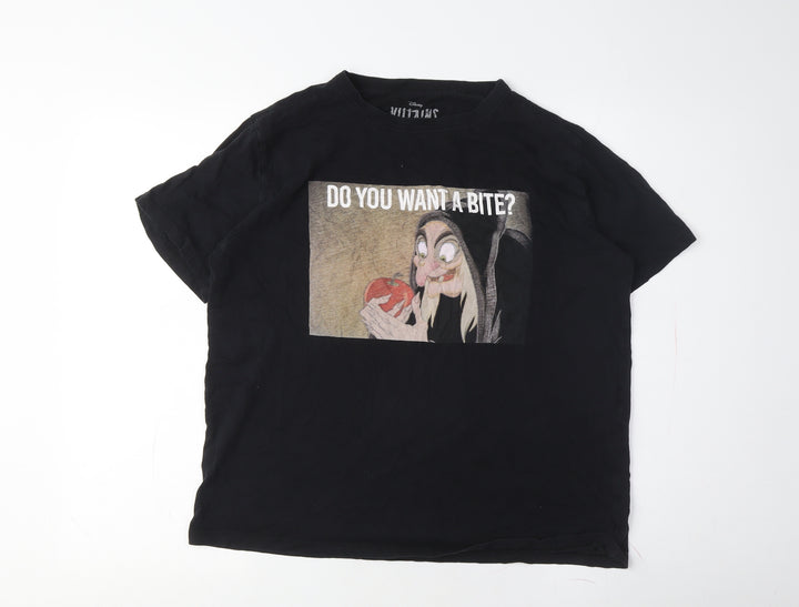Pull&Bear Villains Black Medium T-Shirt Unisex