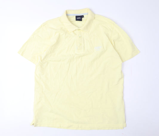 Cotton Traders Men's Yellow Polo Shirt - Medium, Casual Wear