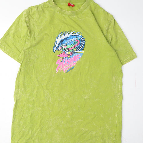 Santa Cruz Men's Green Surf Graphic T-Shirt M