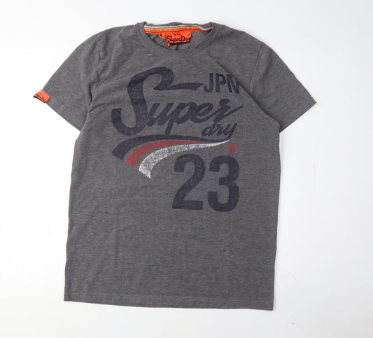 Superdry Men's Grey Graphic Print T-Shirt - Size L