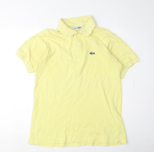 Lacoste Men's Yellow Collared Polo T-Shirt M