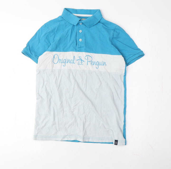 Original Penguin Boys Blue Polo Shirt - Size 10-11 Years