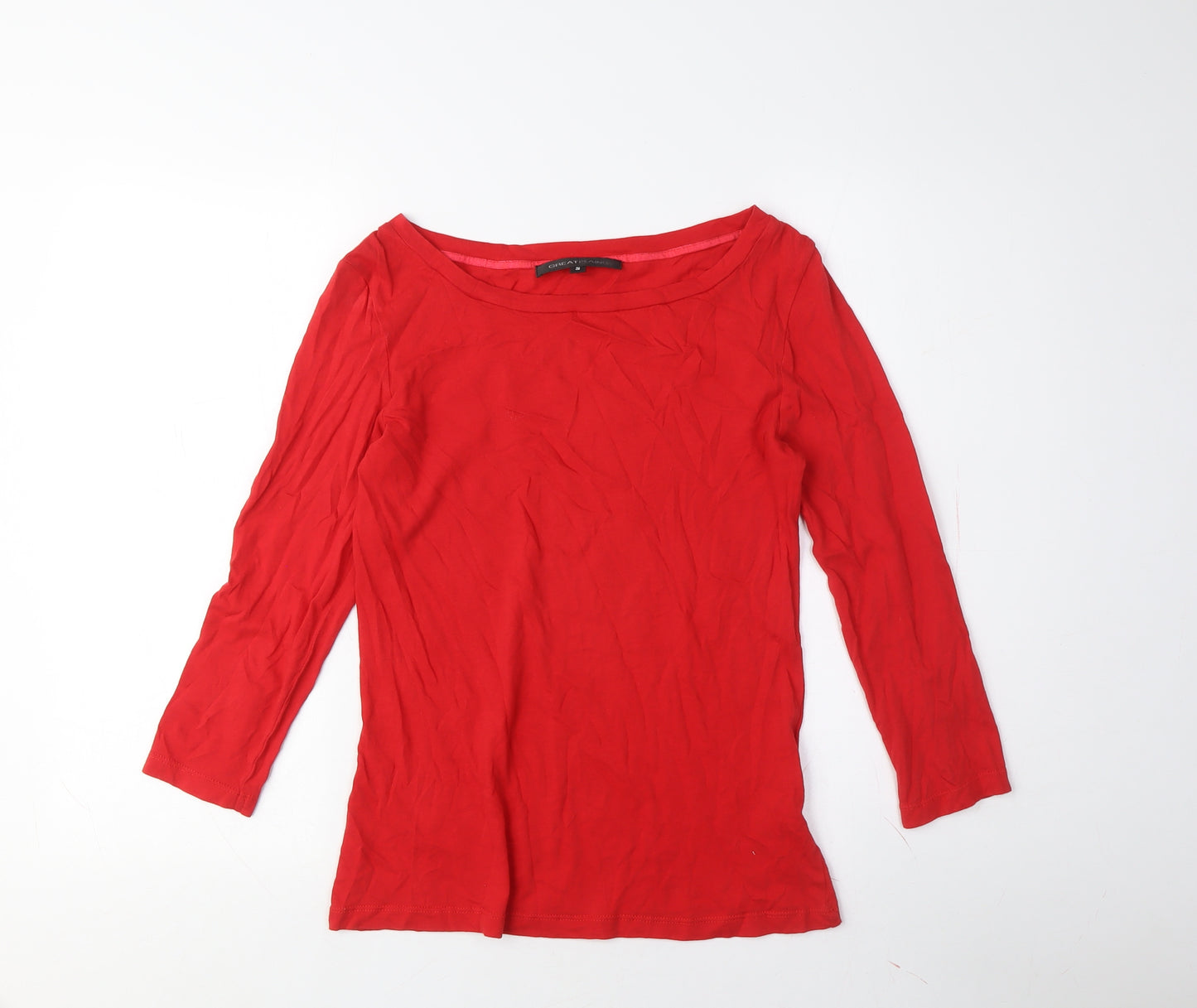 Great Plains Women's Red Top, Size S, Boat Neck