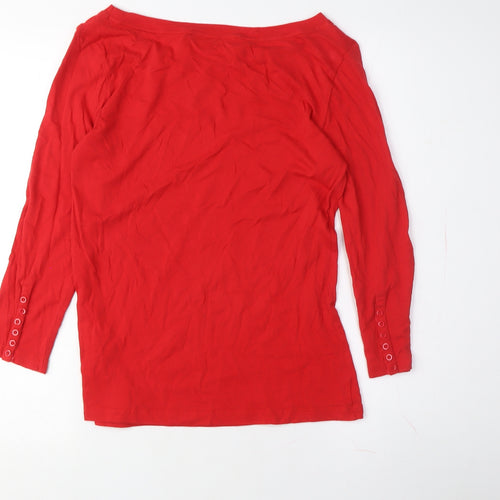 Great Plains Women's Red Top, Size S, Boat Neck