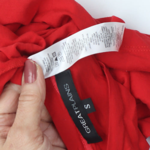 Great Plains Women's Red Top, Size S, Boat Neck