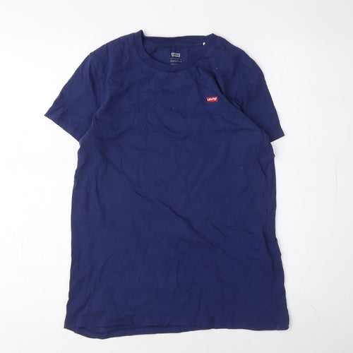 Levi's Unisex Blue Cotton Crew Neck T-Shirt XS