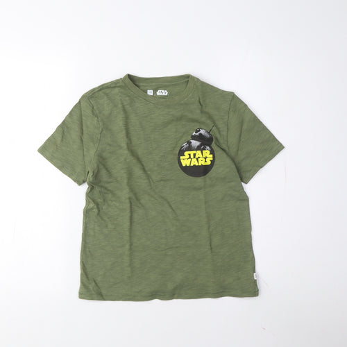 Gap Star Wars Boys Green T-Shirt - Size 7, Graphic Print