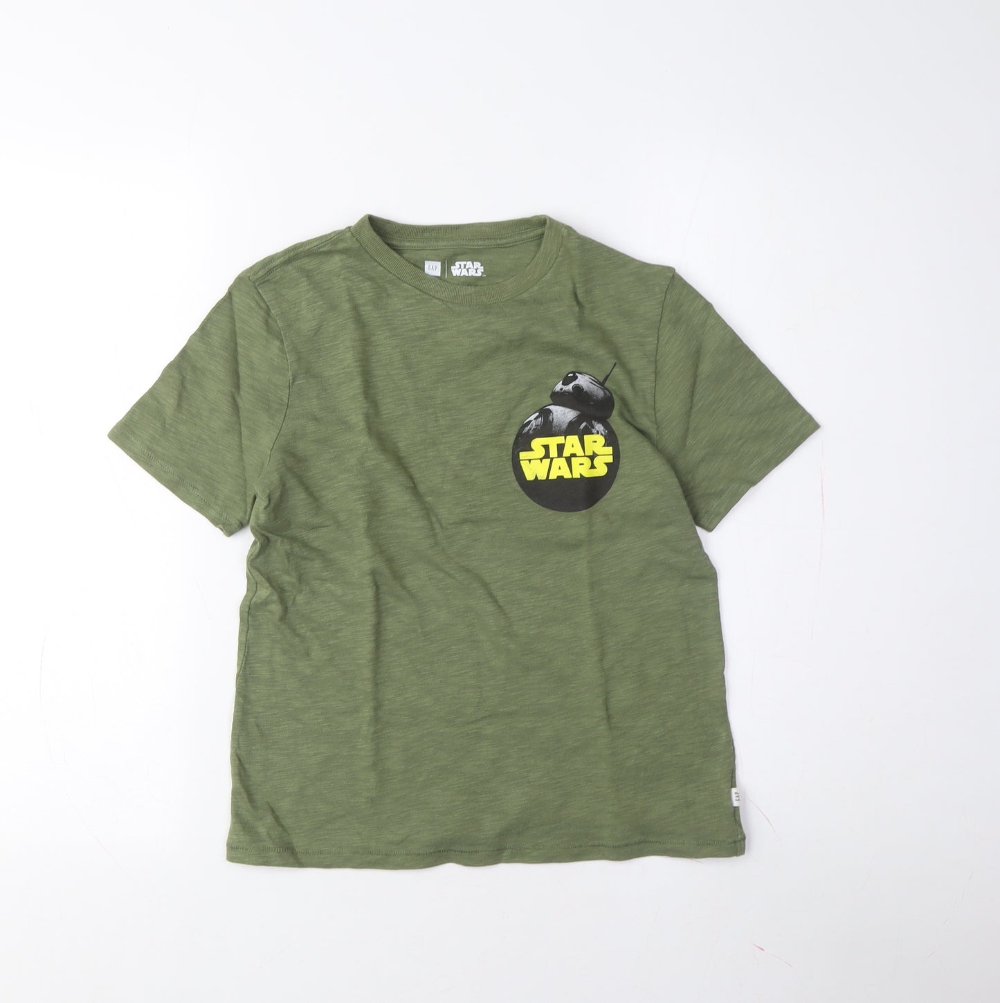 Gap Star Wars Boys Green T-Shirt - Size 7, Graphic Print