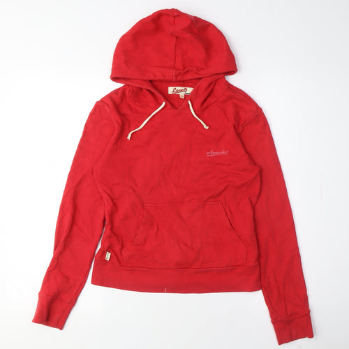Hooch Women's Red Hoodie UK Size 10, Cotton Pullover