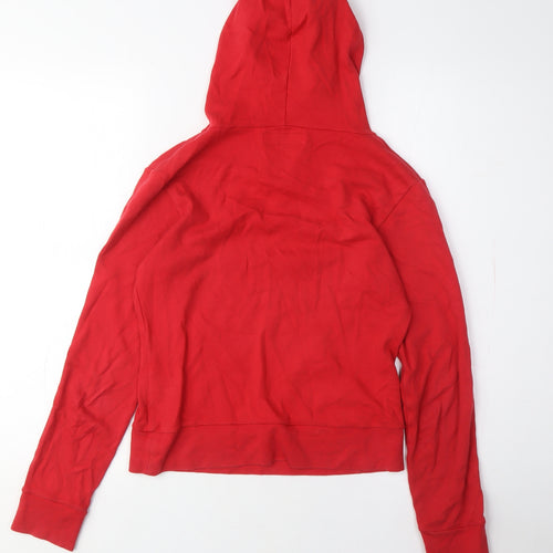 Hooch Women's Red Hoodie UK Size 10, Cotton Pullover