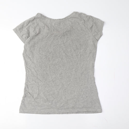 Coca-Cola Women's Grey Size 8 Animal Print T-Shirt