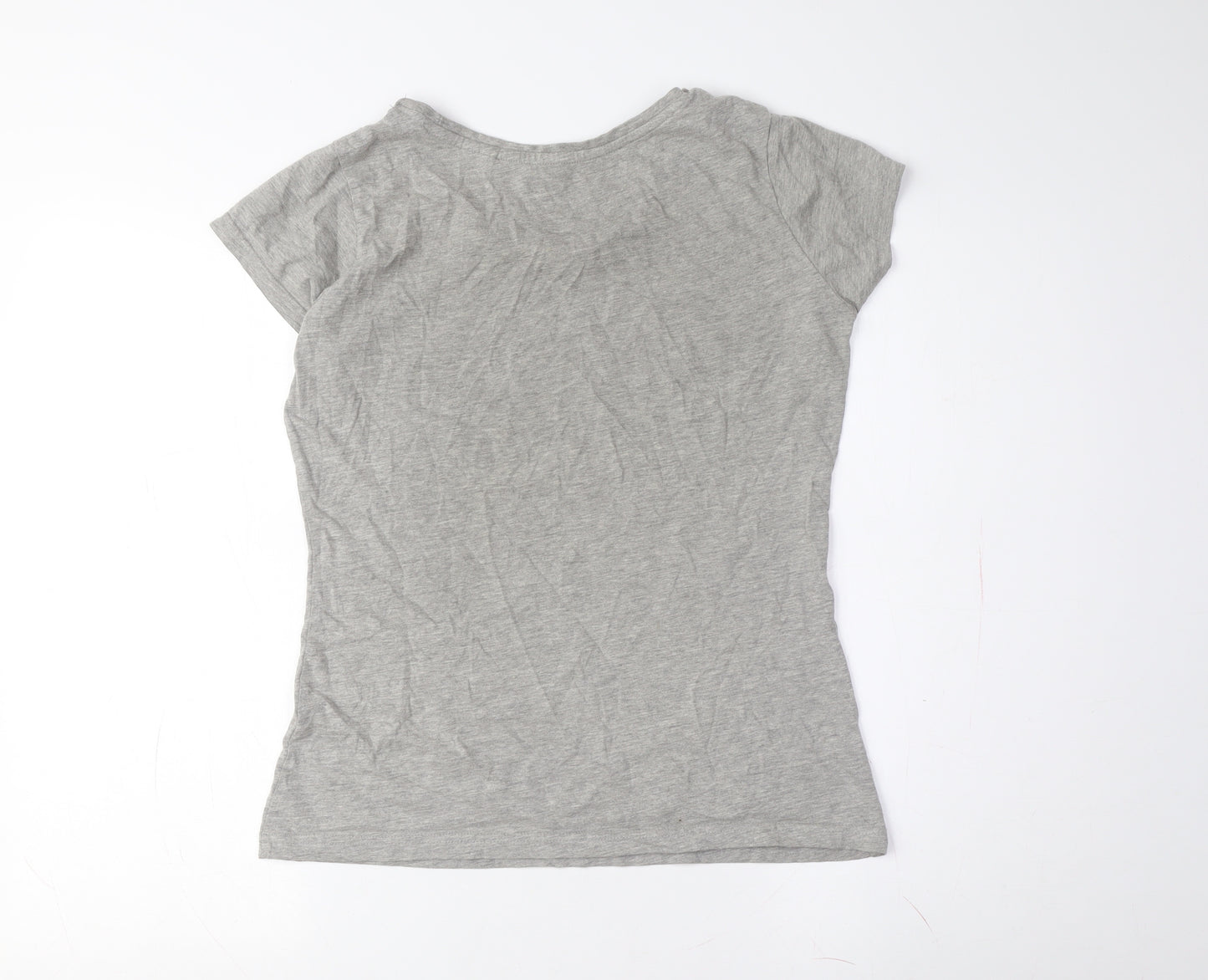 Coca-Cola Women's Grey Size 8 Animal Print T-Shirt