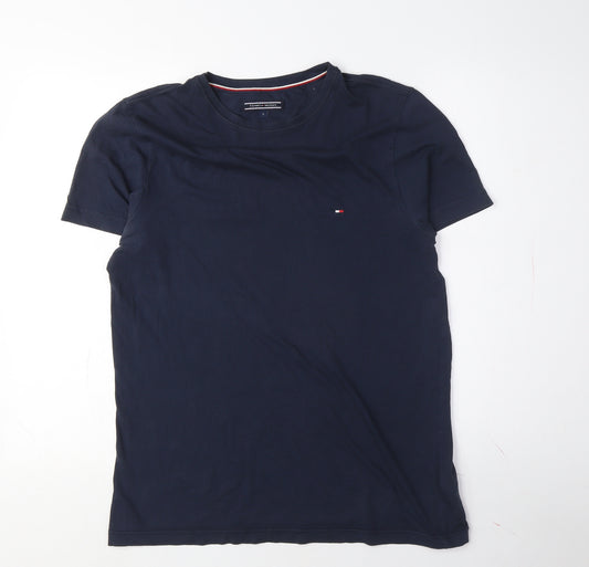 Tommy Hilfiger Men's Blue Crew Neck T-Shirt - Size S