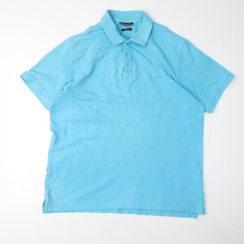 Pierre Cardin Men's Blue Polo, Short Sleeve, Size L