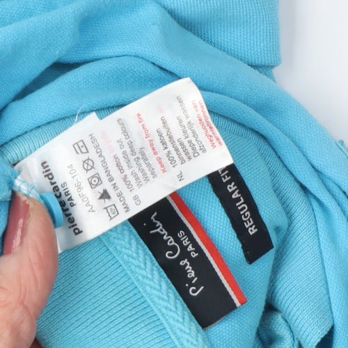 Pierre Cardin Men's Blue Polo, Short Sleeve, Size L