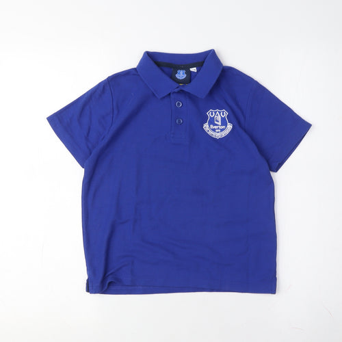 Everton Boys Blue Polo Shirt, Short Sleeve, Size 6-7 Years