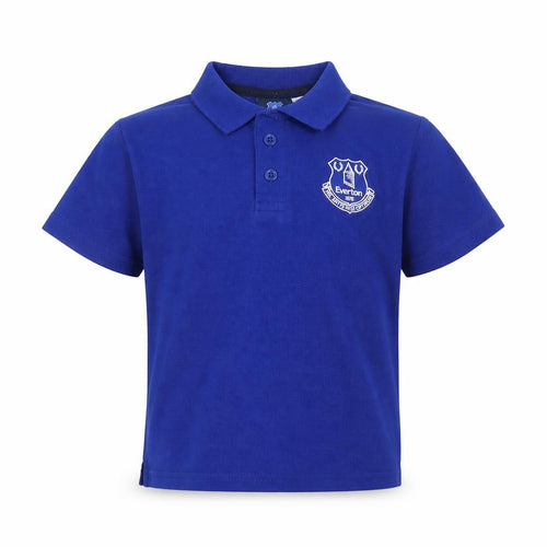 Everton Boys Blue Polo Shirt, Short Sleeve, Size 6-7 Years