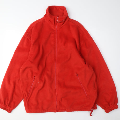 Fred Segal Men's Red Fleece Jacket Size M Casual