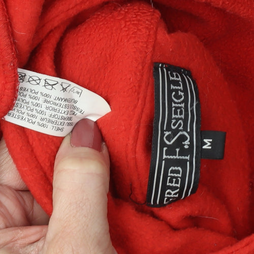 Fred Segal Men's Red Fleece Jacket Size M Casual
