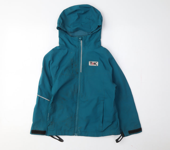 Hi Gear Boys Blue Rain Coat M Hooded Waterproof