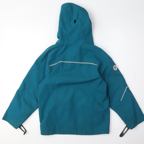 Hi Gear Boys Blue Rain Coat M Hooded Waterproof