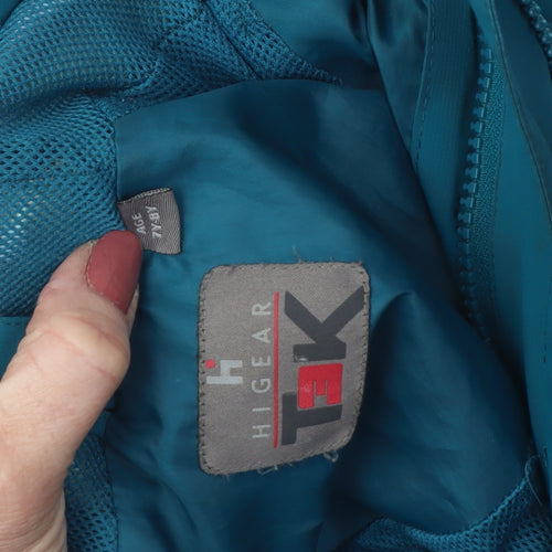 Hi Gear Boys Blue Rain Coat M Hooded Waterproof