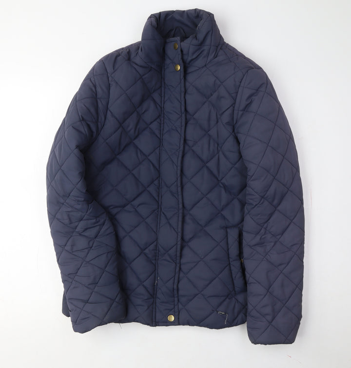 Brave Soul Women's Blue Quilted Jacket Size 12