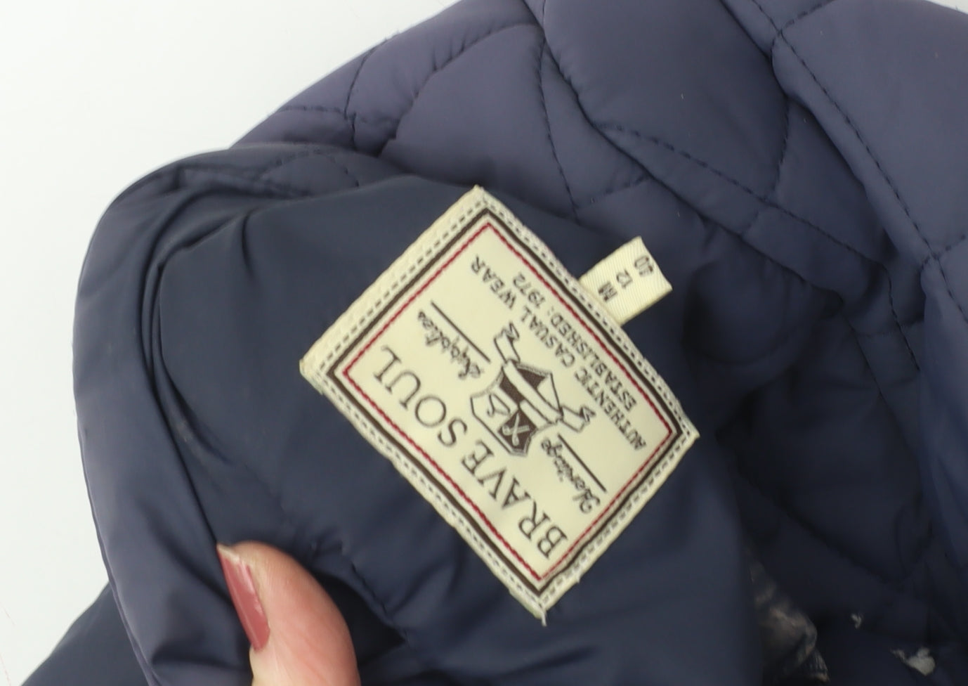 Brave Soul Women's Blue Quilted Jacket Size 12