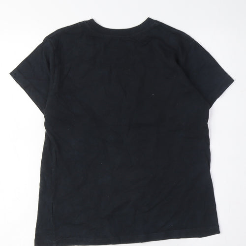 Disney Boys Black Goofy Skateboarding T-Shirt, Size M