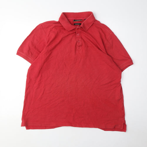 Pierre Cardin Men's Red XL Polo Shirt Short Sleeve