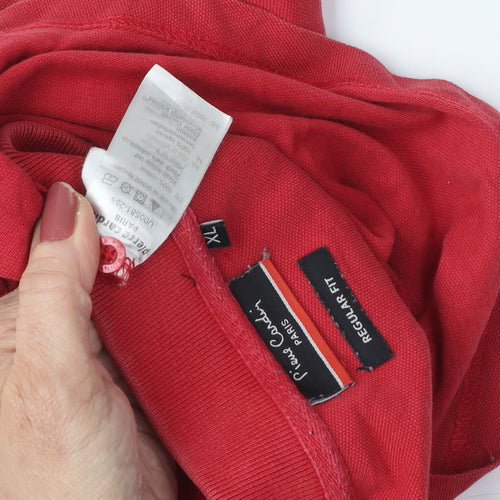 Pierre Cardin Men's Red XL Polo Shirt Short Sleeve