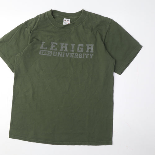 Anvil Men's Green University T-Shirt, Size M